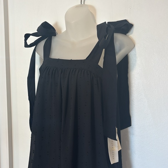 Happy Nature Black Maxi Layered Dress Full Length XXS NWT - Picture 3 of 8